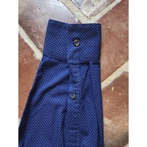 Michelsons London Dark Blue Geometric Dots Flip Cuff Dress Shirt Mens XLG